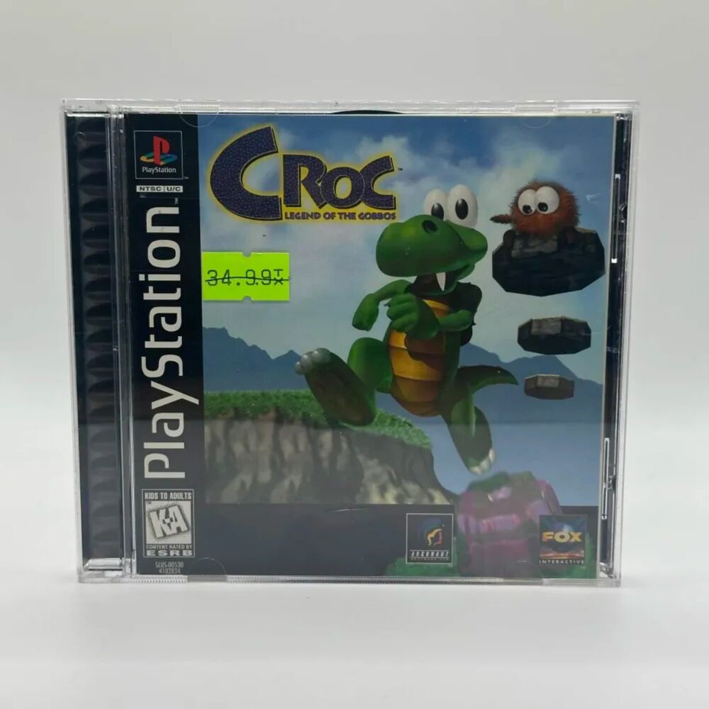 Croc: Legend of the Gobbos PlayStation 1 PS1 Complete CIB Black Label